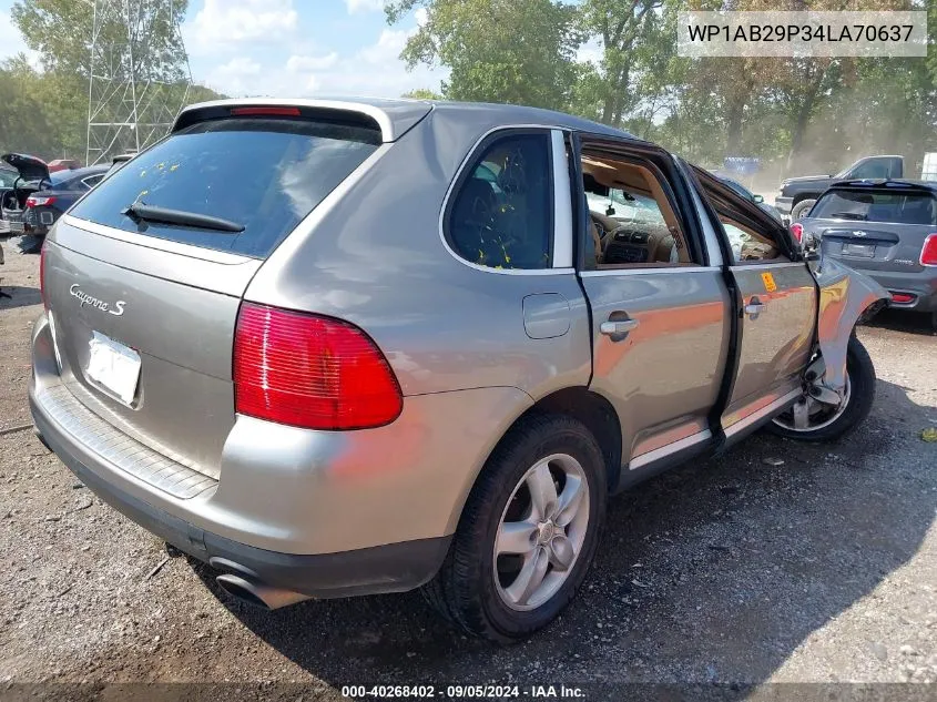 2004 Porsche Cayenne S VIN: WP1AB29P34LA70637 Lot: 40268402