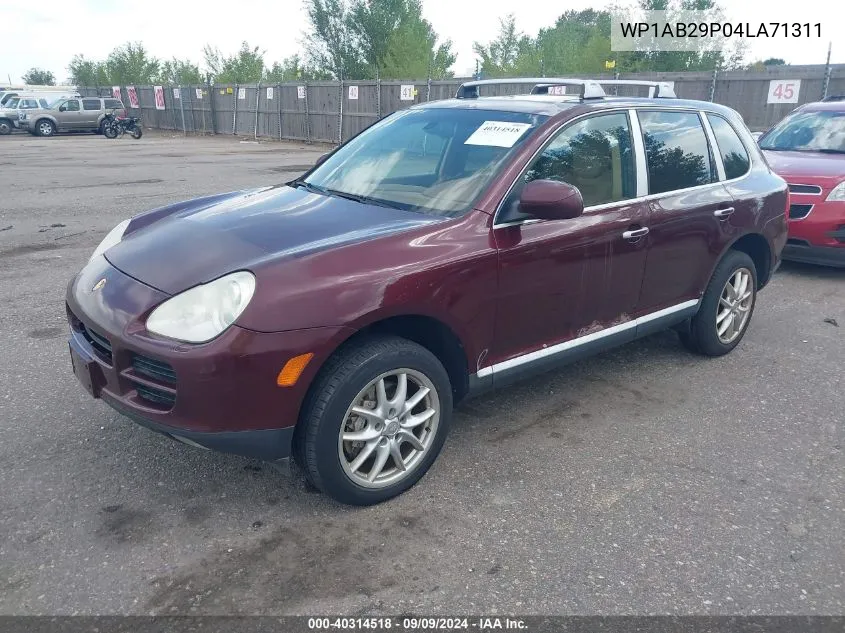 2004 Porsche Cayenne S VIN: WP1AB29P04LA71311 Lot: 40314518