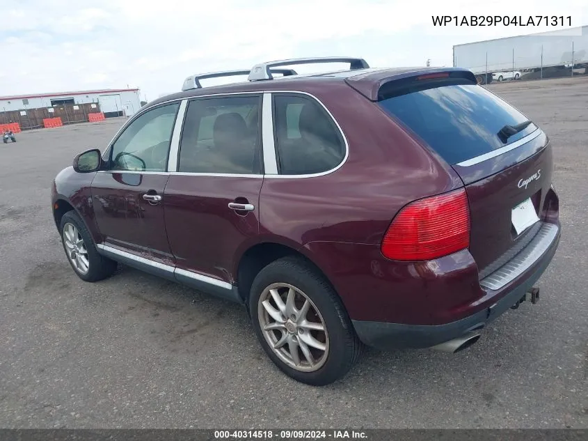 2004 Porsche Cayenne S VIN: WP1AB29P04LA71311 Lot: 40314518