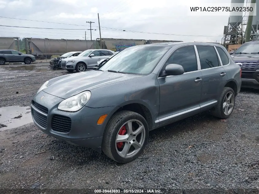 2005 Porsche Cayenne Turbo VIN: WP1AC29P75LA92350 Lot: 39443693