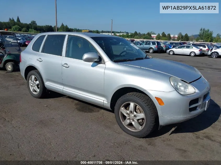 2005 Porsche Cayenne S VIN: WP1AB29PX5LA61872 Lot: 40011708