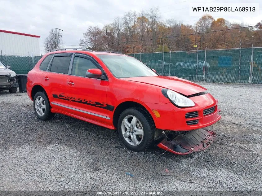 2006 Porsche Cayenne S VIN: WP1AB29P86LA68918 Lot: 37905017