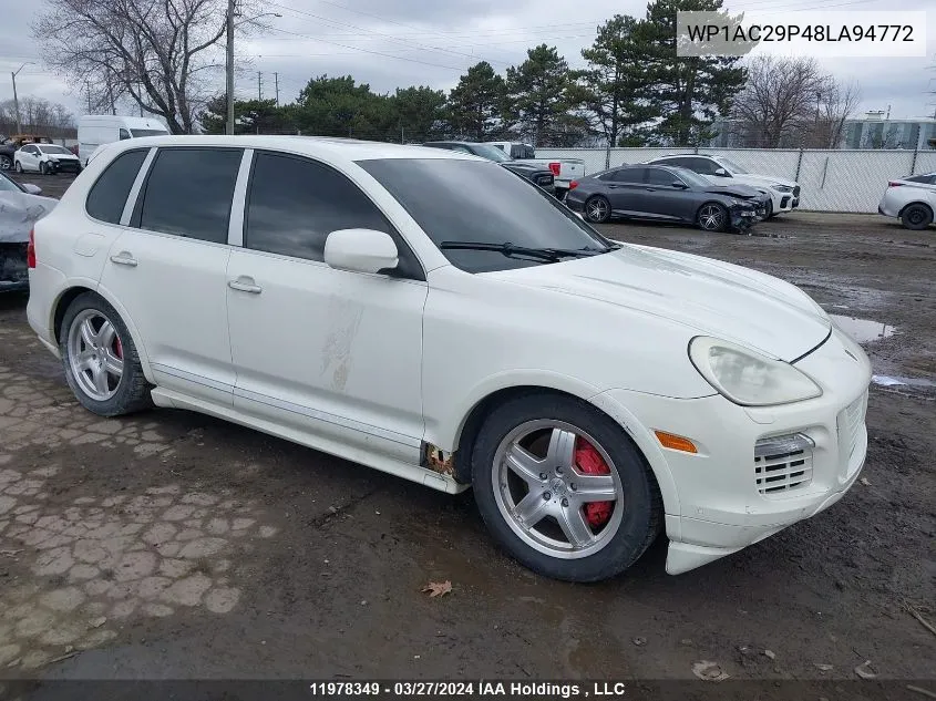 2008 Porsche Cayenne VIN: WP1AC29P48LA94772 Lot: 11978349