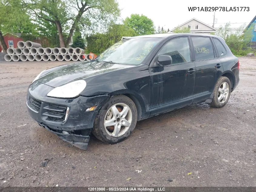 2008 Porsche Cayenne VIN: WP1AB29P78LA51773 Lot: 12013980