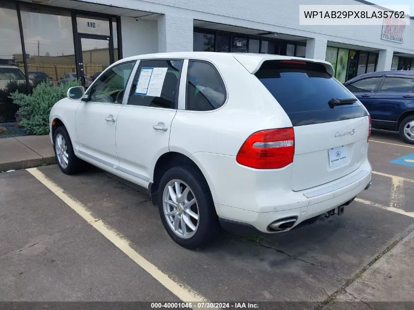 2008 Porsche Cayenne S VIN: WP1AB29PX8LA35762 Lot: 40001045