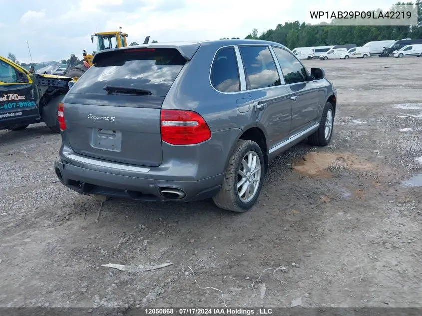 2009 Porsche Cayenne VIN: WP1AB29P09LA42219 Lot: 12050868