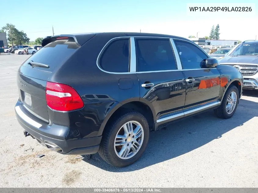 2009 Porsche Cayenne VIN: WP1AA29P49LA02826 Lot: 39406076