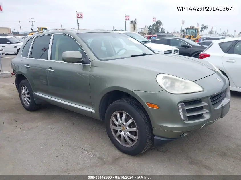 2009 Porsche Cayenne VIN: WP1AA29P29LA03571 Lot: 39442990