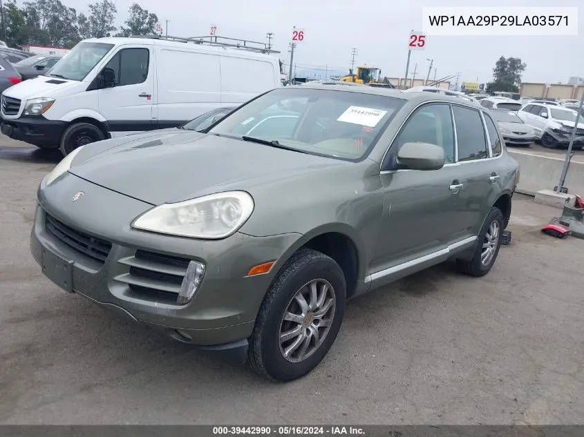 2009 Porsche Cayenne VIN: WP1AA29P29LA03571 Lot: 39442990