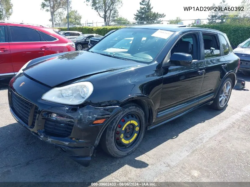 2009 Porsche Cayenne Gts VIN: WP1AD29P29LA60392 Lot: 39602433