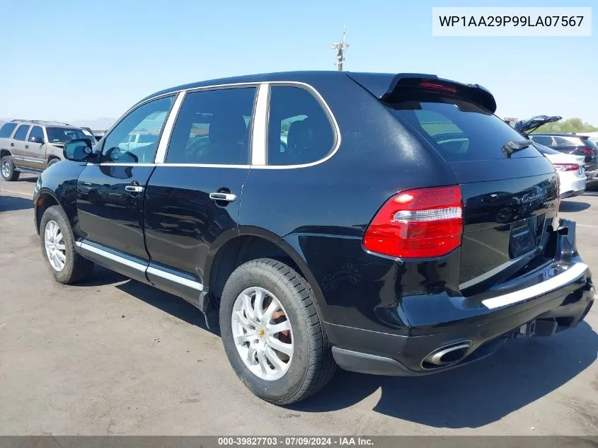 2009 Porsche Cayenne VIN: WP1AA29P99LA07567 Lot: 39827703