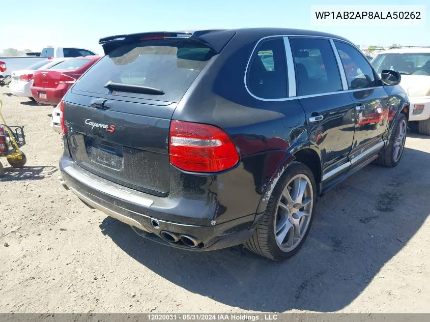 2010 Porsche Cayenne VIN: WP1AB2AP8ALA50262 Lot: 12020031