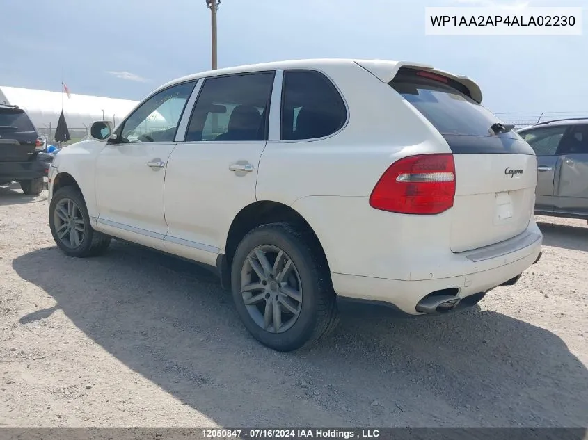 2010 Porsche Cayenne VIN: WP1AA2AP4ALA02230 Lot: 12050847