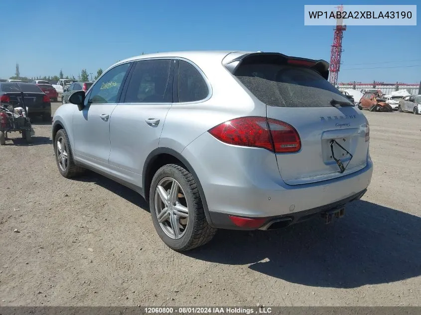 WP1AB2A2XBLA43190 2011 Porsche Cayenne