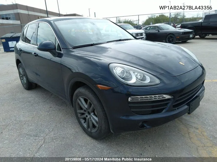 WP1AB2A27BLA43356 2011 Porsche Cayenne S