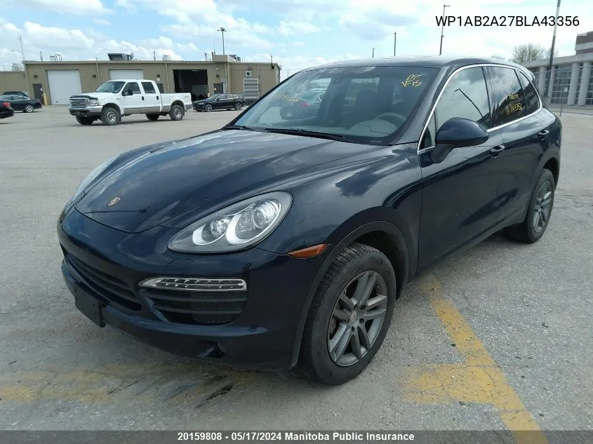 WP1AB2A27BLA43356 2011 Porsche Cayenne S