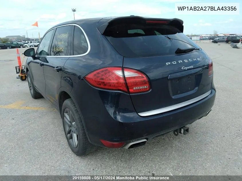 WP1AB2A27BLA43356 2011 Porsche Cayenne S