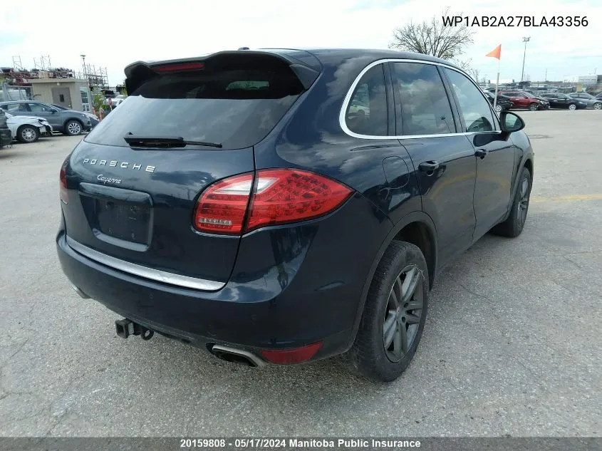 WP1AB2A27BLA43356 2011 Porsche Cayenne S