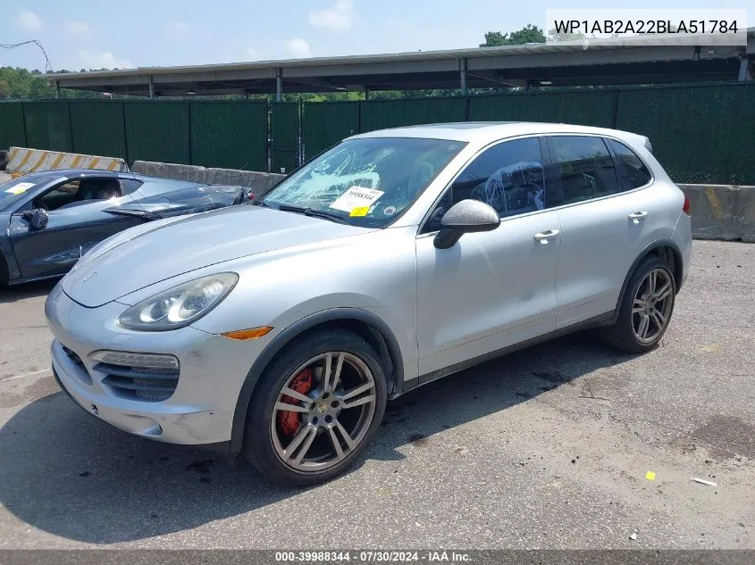 2011 Porsche Cayenne S VIN: WP1AB2A22BLA51784 Lot: 39988344