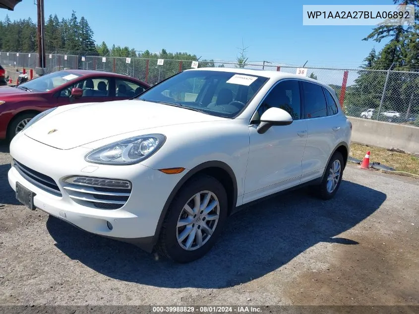 2011 Porsche Cayenne VIN: WP1AA2A27BLA06892 Lot: 39988829