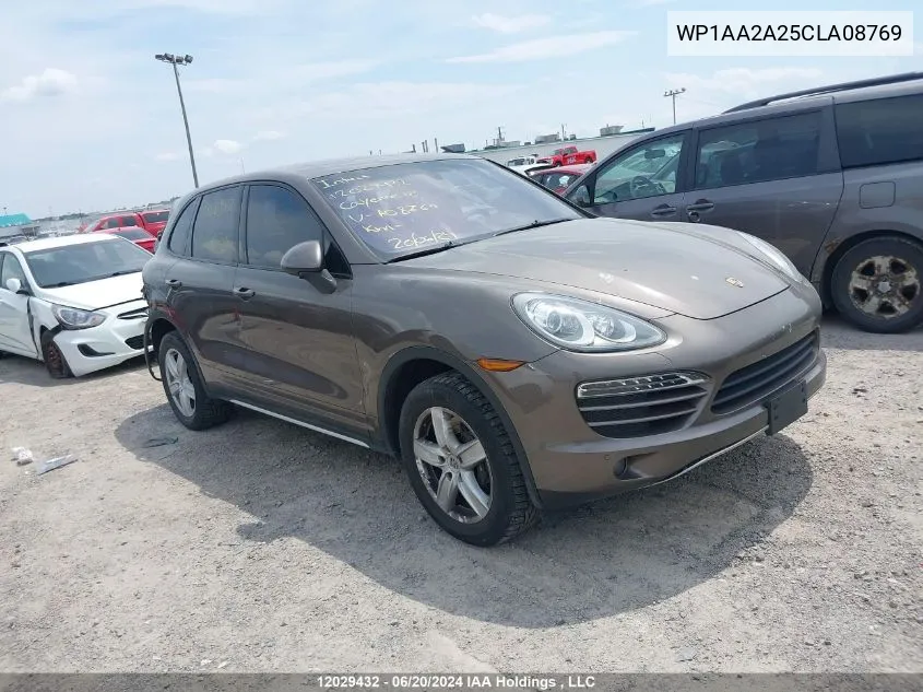 2012 Porsche Cayenne VIN: WP1AA2A25CLA08769 Lot: 12029432