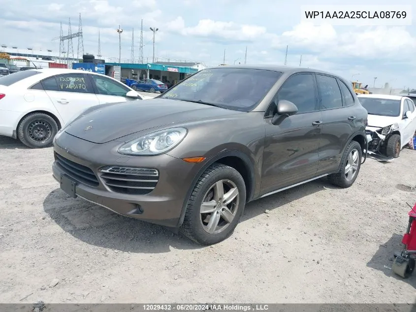 2012 Porsche Cayenne VIN: WP1AA2A25CLA08769 Lot: 12029432