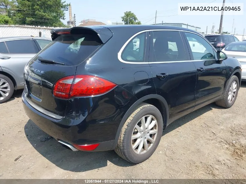 2012 Porsche Cayenne VIN: WP1AA2A21CLA09465 Lot: 12051944