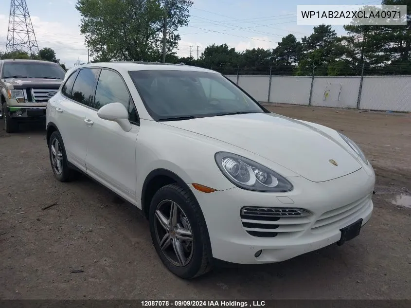 WP1AB2A2XCLA40971 2012 Porsche Cayenne