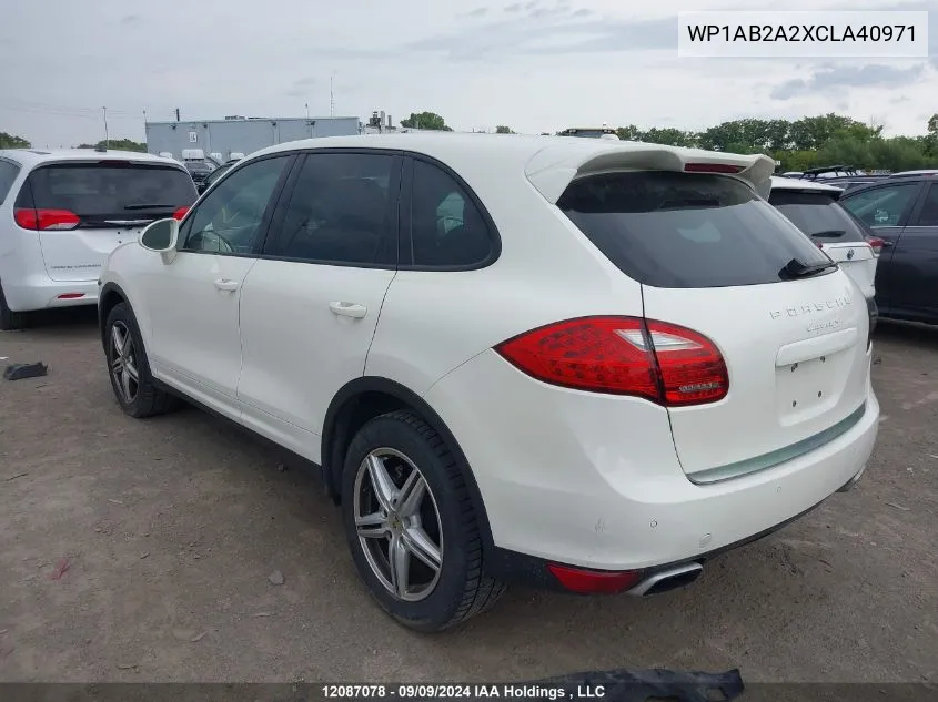 WP1AB2A2XCLA40971 2012 Porsche Cayenne