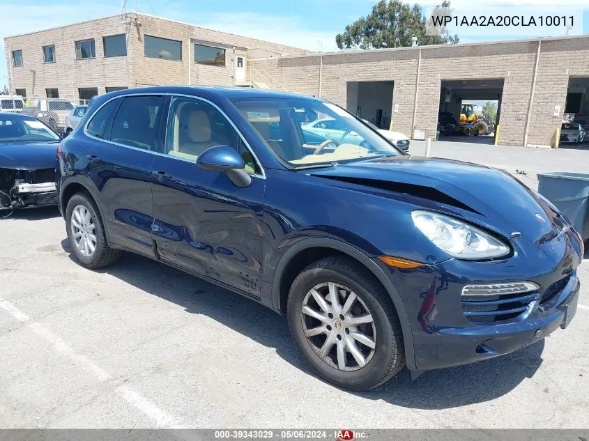 2012 Porsche Cayenne VIN: WP1AA2A20CLA10011 Lot: 39343029