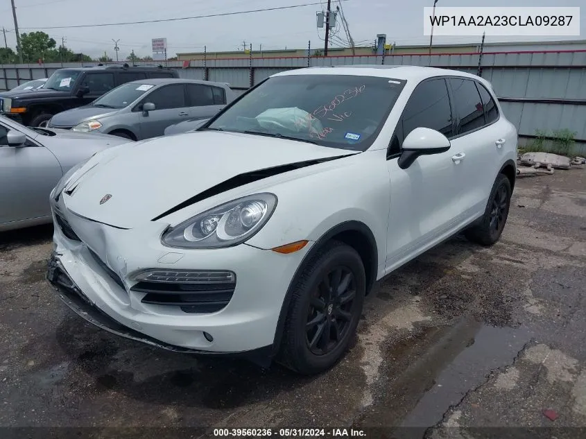 2012 Porsche Cayenne VIN: WP1AA2A23CLA09287 Lot: 39560236