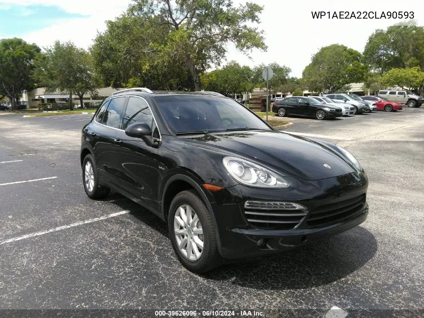 2012 Porsche Cayenne Hybrid S VIN: WP1AE2A22CLA90593 Lot: 39626096