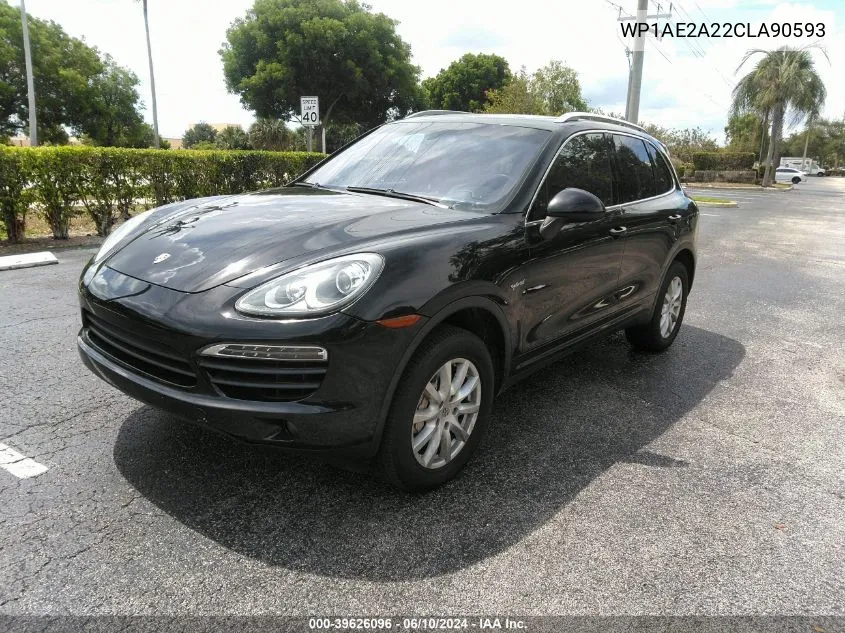 2012 Porsche Cayenne Hybrid S VIN: WP1AE2A22CLA90593 Lot: 39626096