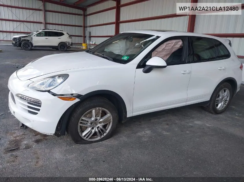 2012 Porsche Cayenne VIN: WP1AA2A21CLA12480 Lot: 39628246