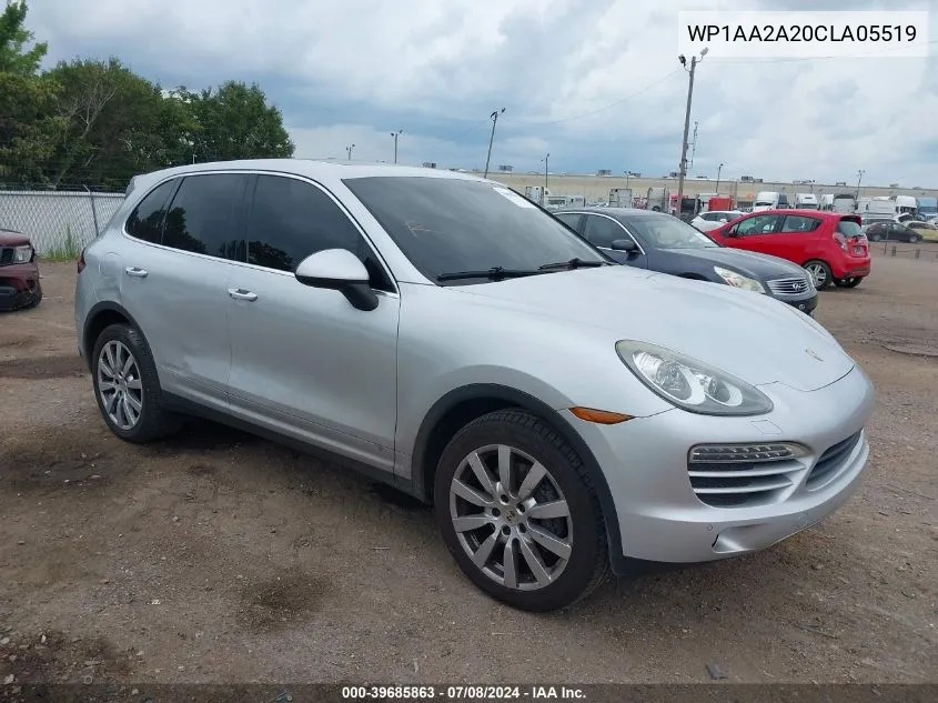 2012 Porsche Cayenne VIN: WP1AA2A20CLA05519 Lot: 39685863