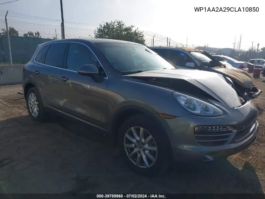 2012 Porsche Cayenne VIN: WP1AA2A29CLA10850 Lot: 39789968