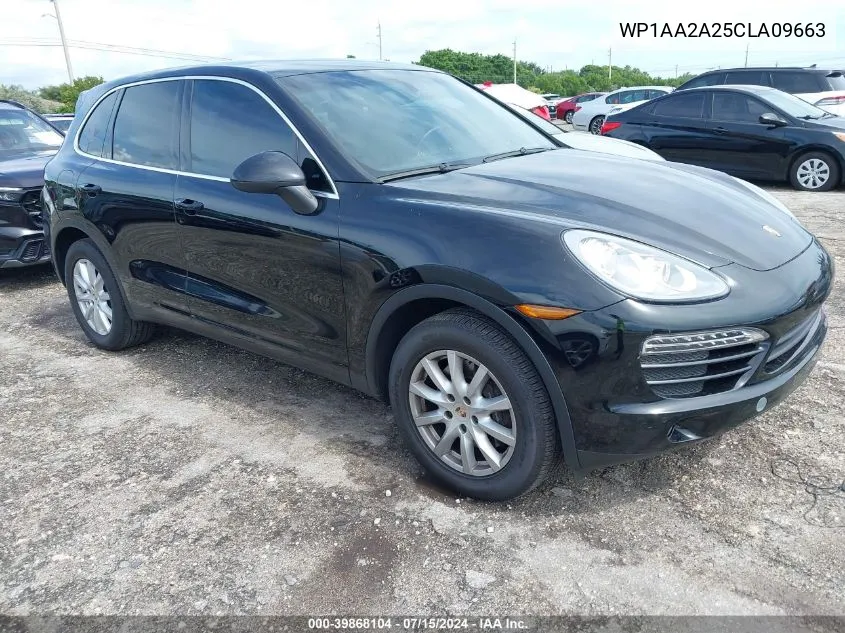 2012 Porsche Cayenne VIN: WP1AA2A25CLA09663 Lot: 39868104