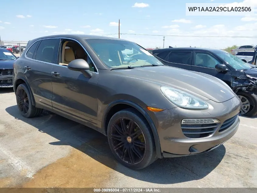 2012 Porsche Cayenne VIN: WP1AA2A29CLA02506 Lot: 39895004