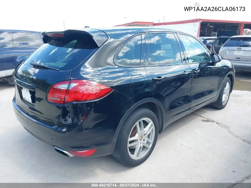 2012 Porsche Cayenne VIN: WP1AA2A26CLA06173 Lot: 40215714