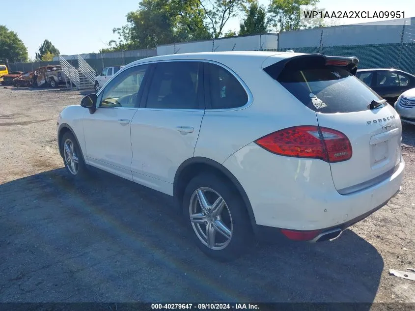 2012 Porsche Cayenne VIN: WP1AA2A2XCLA09951 Lot: 40279647