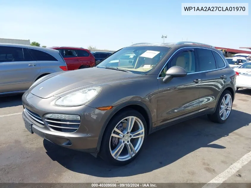 2012 Porsche Cayenne VIN: WP1AA2A27CLA01970 Lot: 40309556