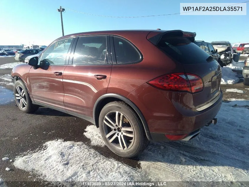 2013 Porsche Cayenne VIN: WP1AF2A25DLA35571 Lot: 11973689