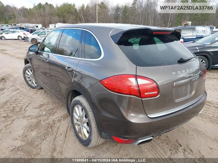 2013 Porsche Cayenne VIN: WP1AF2A25DLA33786 Lot: 11989041