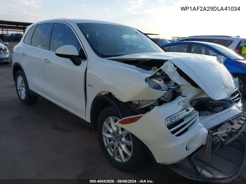 2013 Porsche Cayenne VIN: WP1AF2A29DLA41034 Lot: 40043926