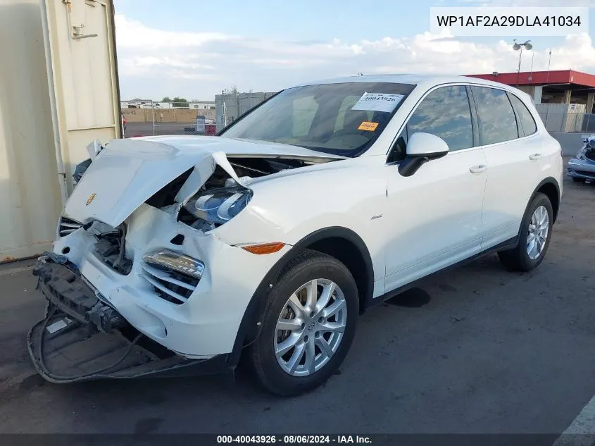 2013 Porsche Cayenne VIN: WP1AF2A29DLA41034 Lot: 40043926