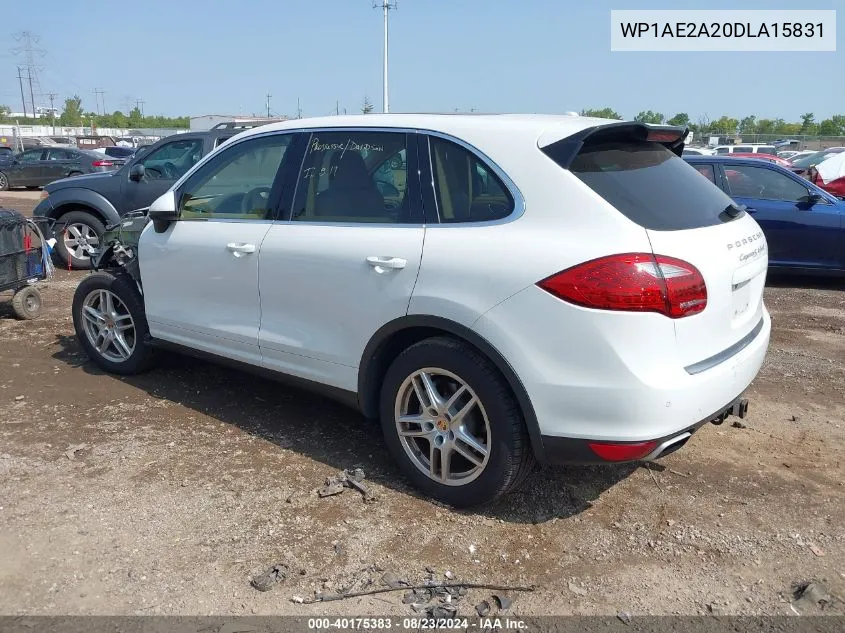 2013 Porsche Cayenne Hybrid S VIN: WP1AE2A20DLA15831 Lot: 40175383