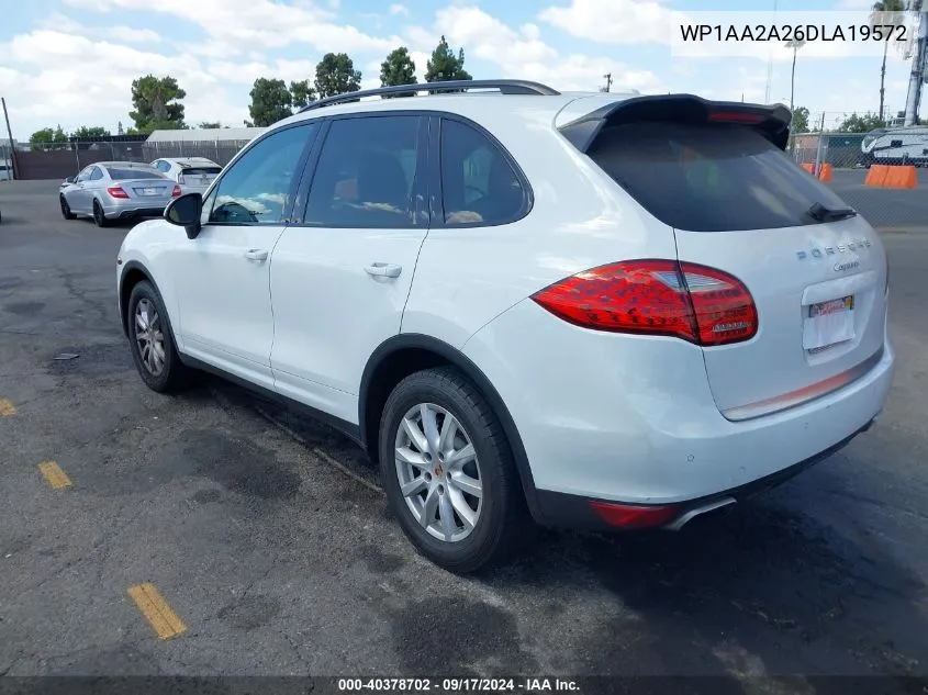 2013 Porsche Cayenne VIN: WP1AA2A26DLA19572 Lot: 40378702