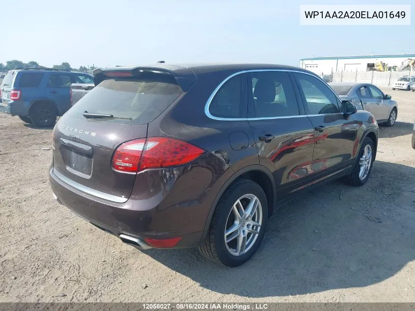 2014 Porsche Cayenne VIN: WP1AA2A20ELA01649 Lot: 12058027