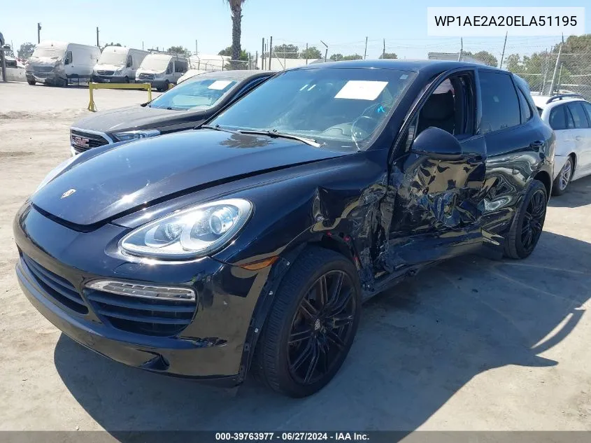 2014 Porsche Cayenne Hybrid S VIN: WP1AE2A20ELA51195 Lot: 39763977