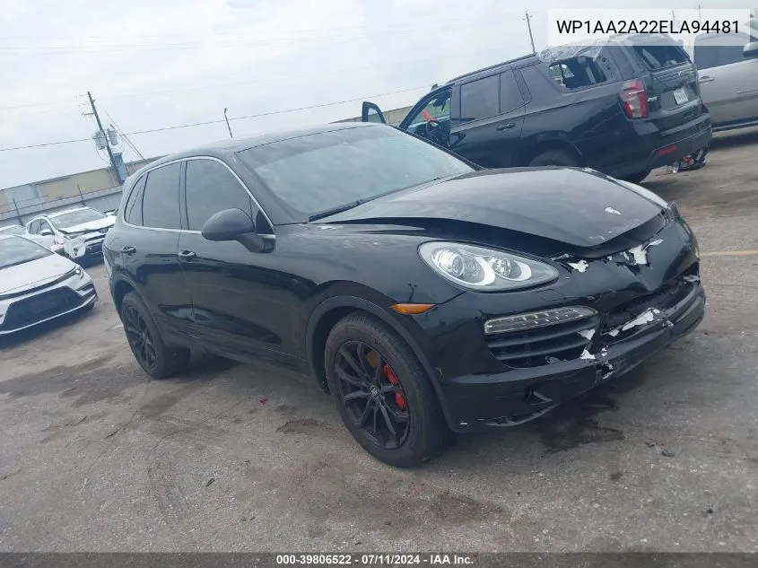 2014 Porsche Cayenne Platinum Edition VIN: WP1AA2A22ELA94481 Lot: 39806522